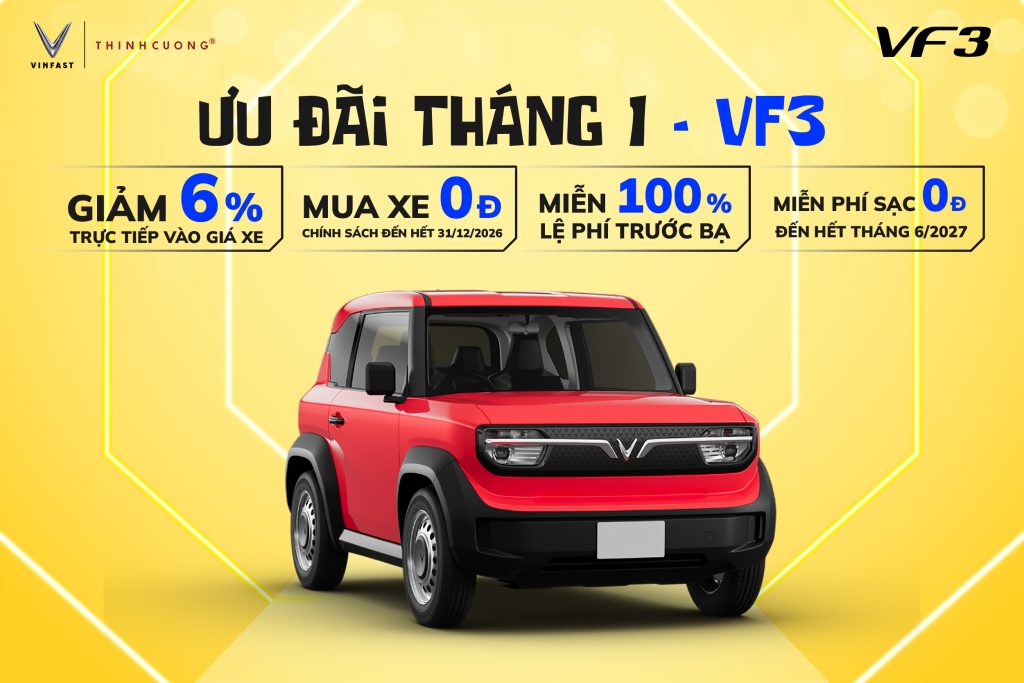 Ưu đãi đang áp dụng cho VinFast VF3