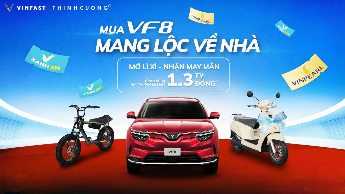 NHÂN ĐÔI VẬN MAY CÙNG VF 8 VỚI HÀNG LOẠT PHẦN QUÀ MAY MẮN ĐẾN NGÀY 01/02/2026*