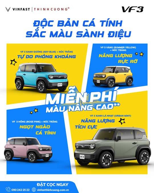 ƯU ĐÃI VF 3 LÊN ĐẾN HƠN 54 TRIỆU ĐỒNG