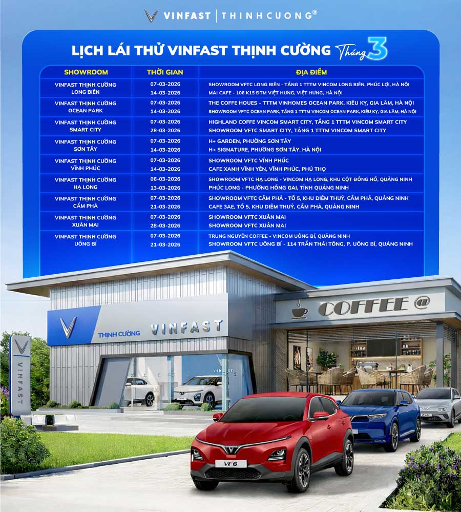 SỰ KIỆN LÁI THỬ VINFAST THỊNH CƯỜNG