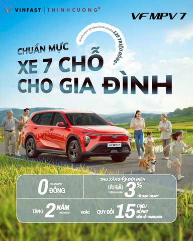 VF MPV 7 -CHUẨN MỰC XE 7 CHỖ CHO GIA ĐÌNH SỞ HỮU NGAY VỚI TỔNG ƯU ĐÃI LÊN ĐẾN 129 TRIỆU ĐỒNG