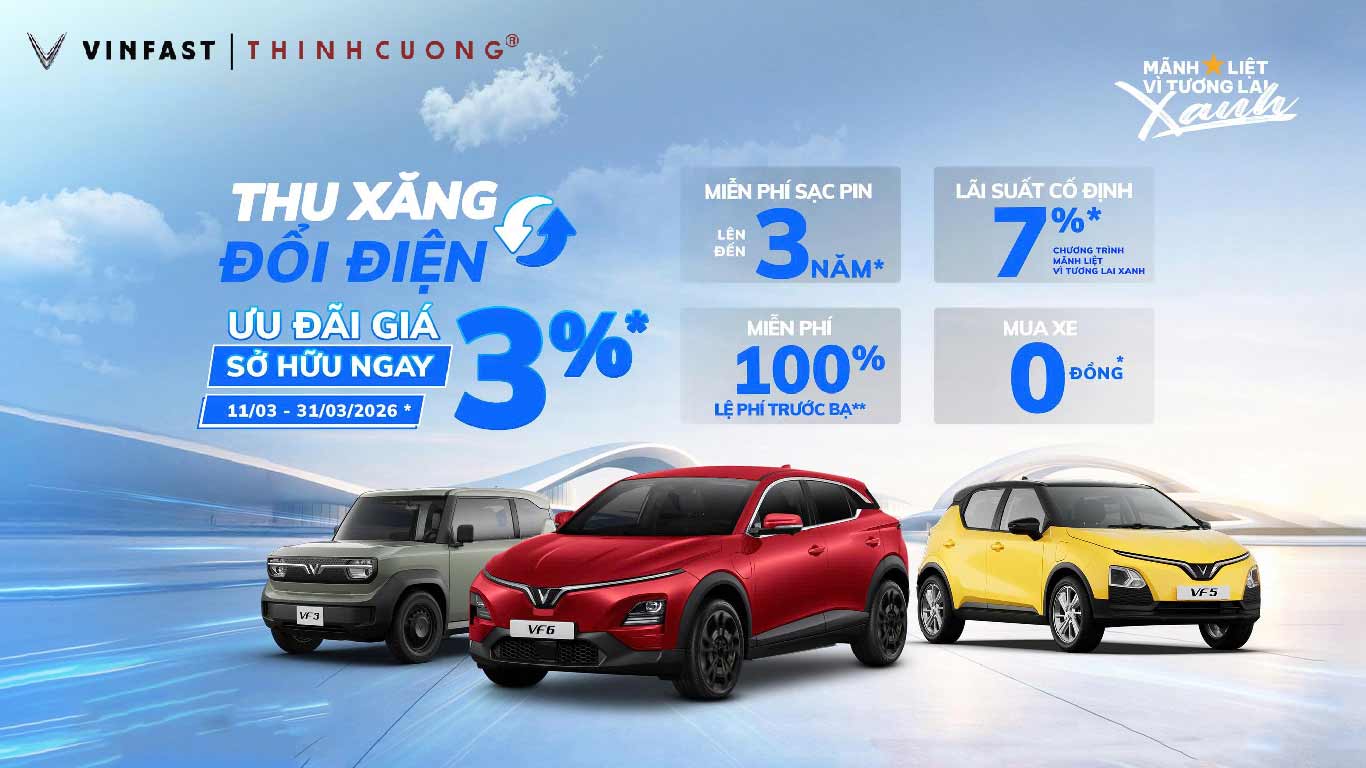 Thu Xăng Đổi Điện: Ưu Đãi Lớn Cho VF 3, VF 5, VF 6