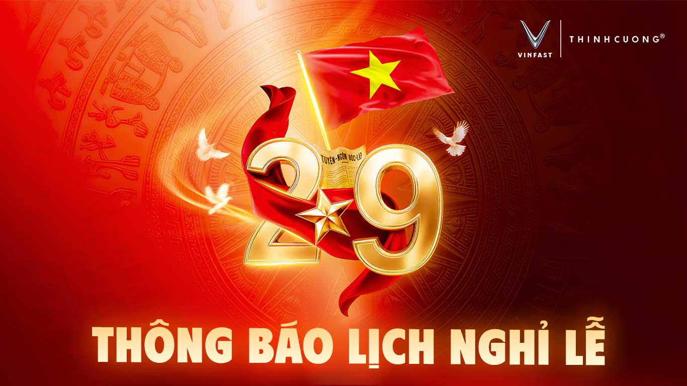 VinFast Thịnh Cường Thông Báo Lịch Nghỉ Lễ Quốc Khánh 2/9/2026