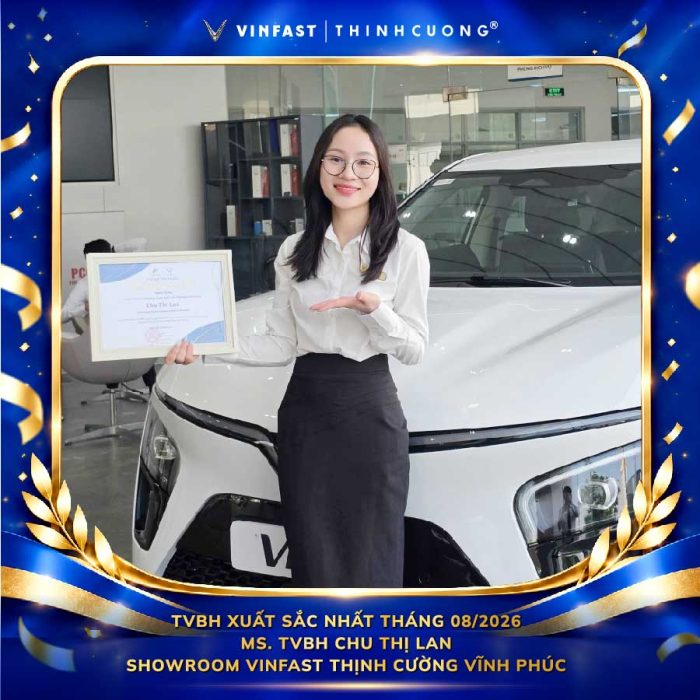 Vinh danh vinfast thang 8 2026 vinh phuc